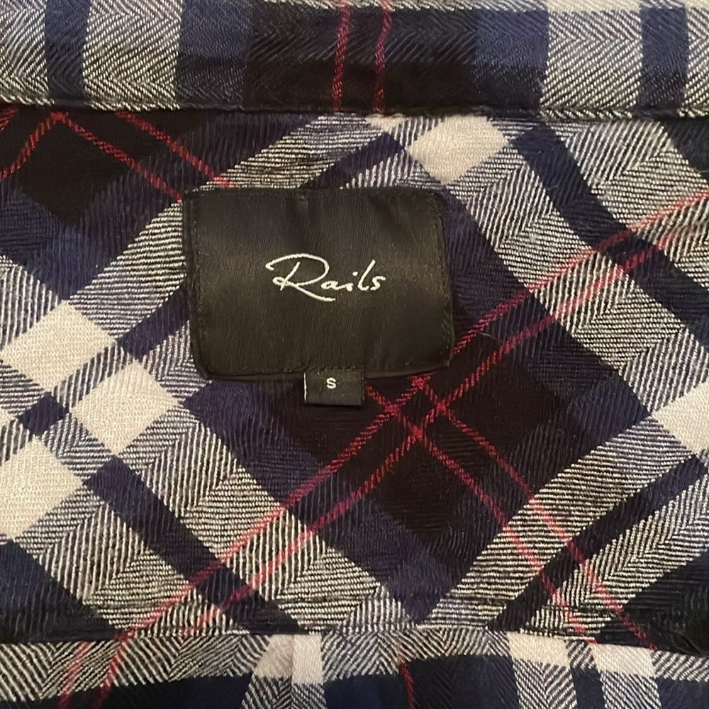 Rails Hunter Button Up Collared Long Sleeve Shirt… - image 2